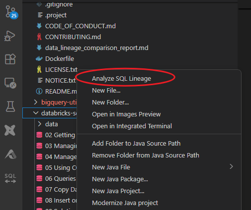 Workspace scanning in VS Code